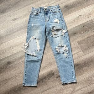 Cello Distressed Light Blue Boyfriend Jeans